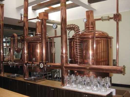 マイクロ ホテル ビール工場機械小規模の醸造システム1000L 3mm厚さ