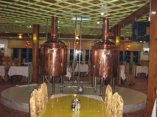 マイクロ ホテル ビール工場機械小規模の醸造システム1000L 3mm厚さ