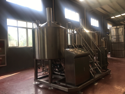 1000l ブリューハウスのビール醸造所装置の直接火の暖房のブリューハウスのステンレス鋼の醸造装置